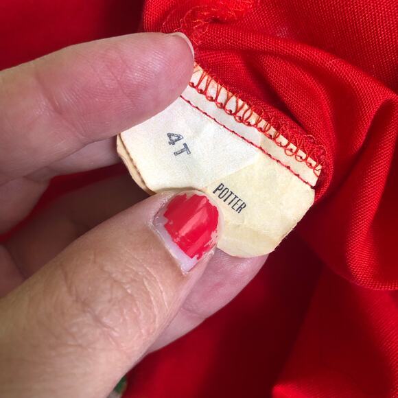 Vintage Beatrix Potter Embroidered Dress Red Jemima Puddleduck 70s 80s 4T Rare - Picture 8 of 11